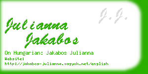 julianna jakabos business card